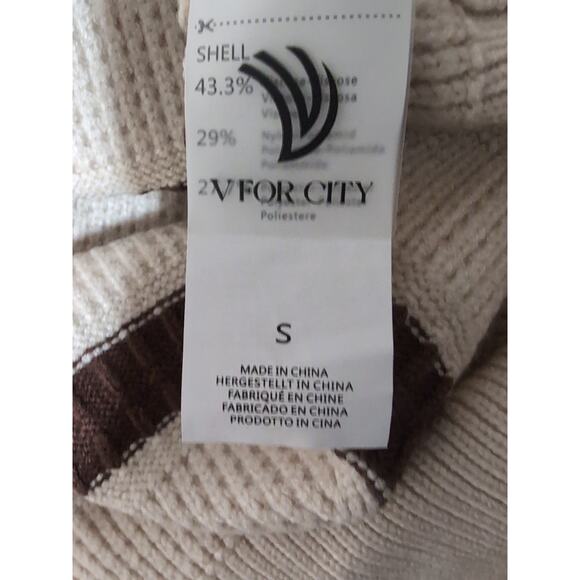 V FOR CITY Cardigan Women Knit Tweed Winter Chunky Size Small (487) - Picture 7 of 9